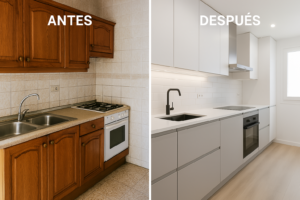 Reforma de cocina en Fuenlabrada: modernización completa con un diseño funcional